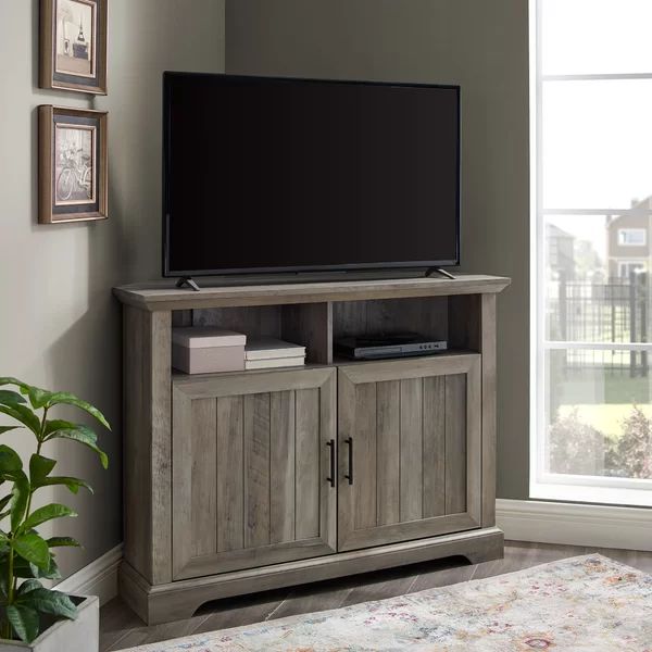 Charlton Home Tailynn Corner Tv Stand For Tvs Up To 50 With Regard To 50 Inch Corner Tv Cabinets (View 12 of 15)