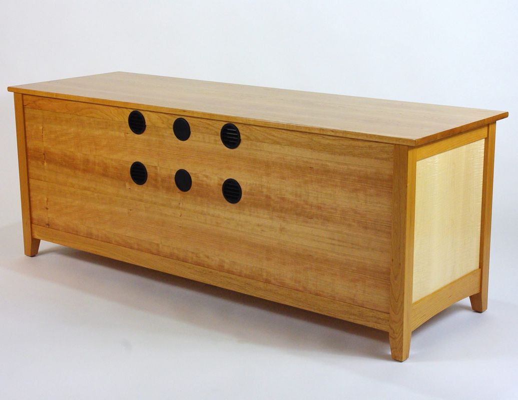 Cherry And Curly Maple Tv Cabinet – Rugged Cross Fine Art Intended For Maple Tv Cabinets (Photo 15 of 15)