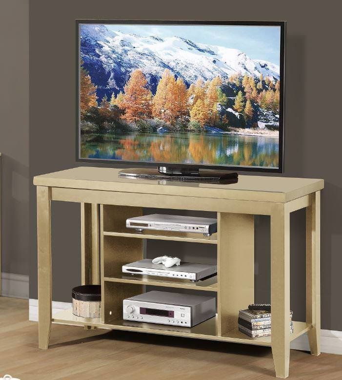 Chisos Tv Stand For Tvs Up To 55" | Modern Tv Stand, Gold With Gold Tv Stands (View 4 of 15)