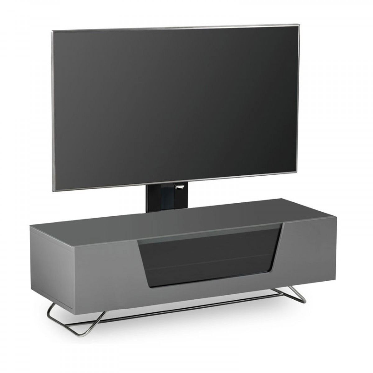 Chromium 2 100cm Cantilever Tv Stand In Grey For 50 Throughout Cantilever Glass Tv Stand (View 15 of 15)