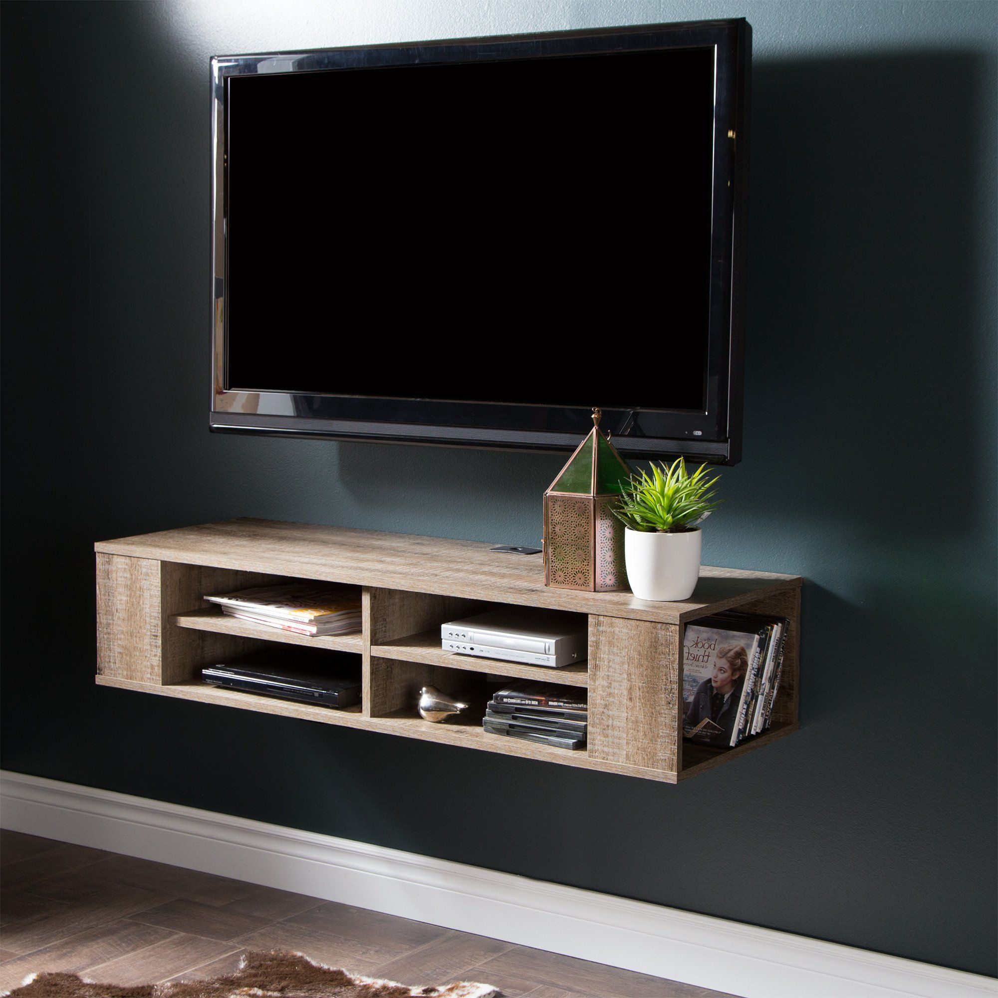 City Life 48" Wall Mounted Media Console Pertaining To Console Under Wall Mounted Tv (View 6 of 15)