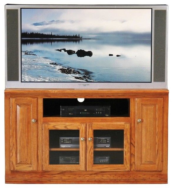 Classic Oak Thin Tall Entertainment Console (light Oak For Light Oak Tv Stands Flat Screen (Photo 9 of 15)