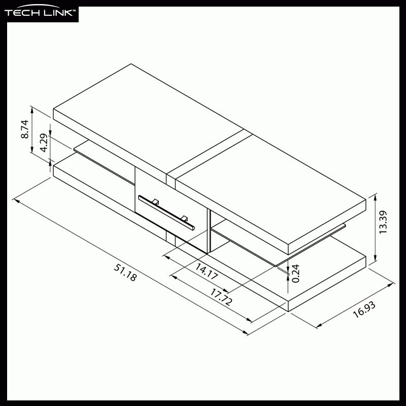 Click On Image To Enlarge With Techlink Echo Ec130tvb Tv Stand (Photo 8 of 15)