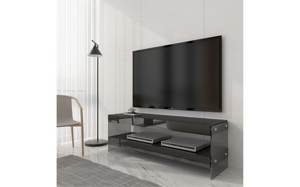 Cloud Mini Gray Tv Stand | Discount Furniture, High Gloss For Cheap White Gloss Tv Unit (Photo 13 of 15)