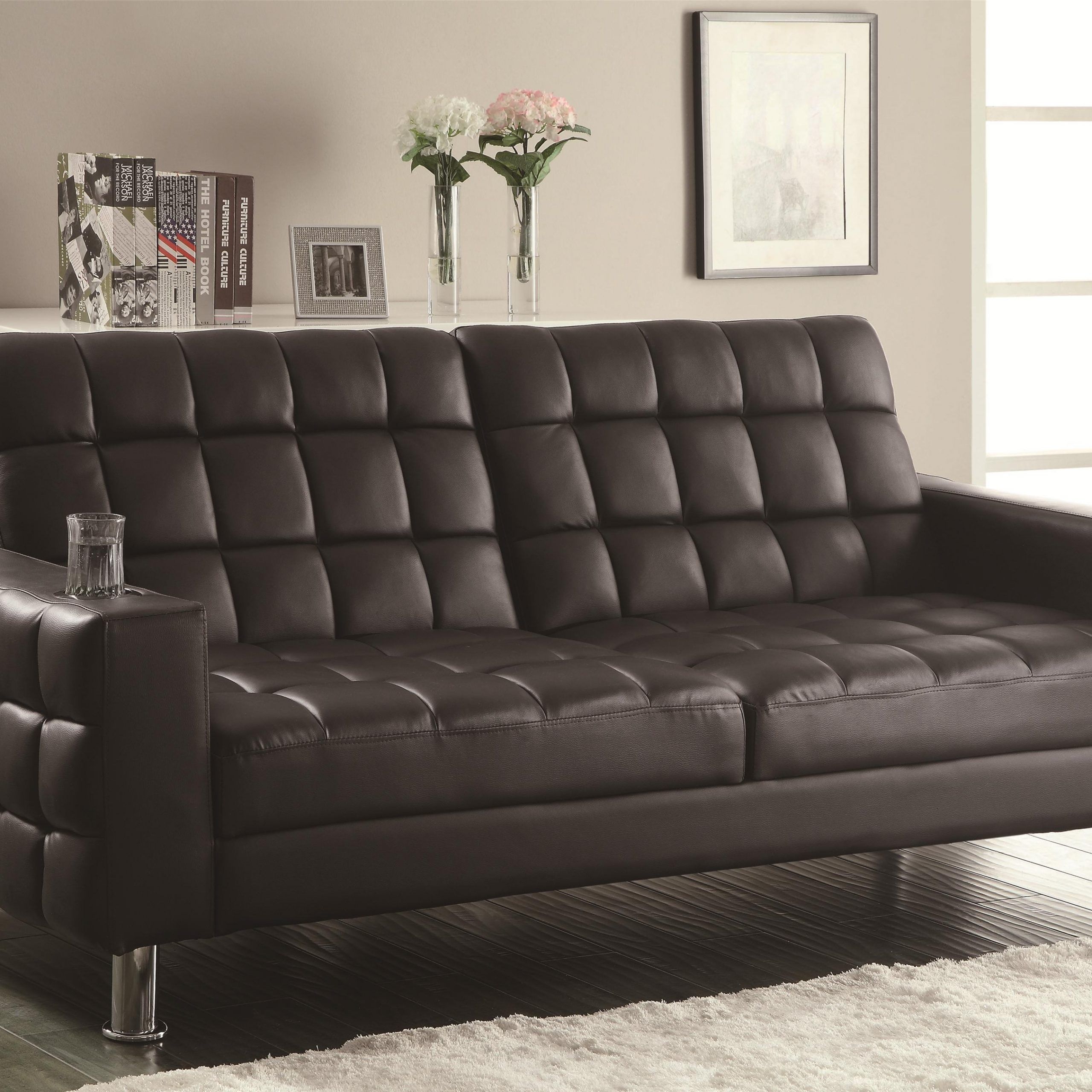 Coaster Sofa Beds And Futons Adjustable Sofa Bed With Cup Inside Prato Storage Sectional Futon Sofas (View 11 of 15)