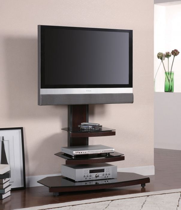 Coaster Tv Stand In Black 700668 | Glass Tv Stand, Small With Small Black Tv Cabinets (Photo 3 of 15)