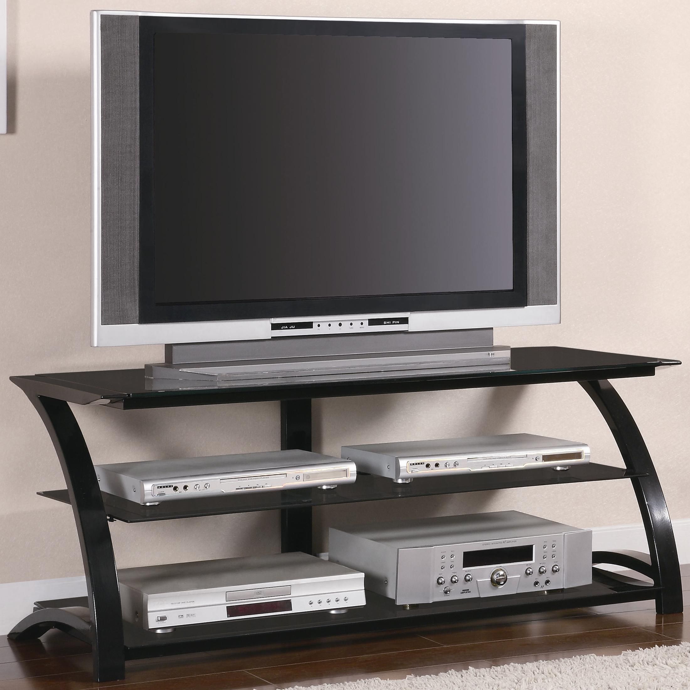 Coaster Tv Stands 700664 Contemporary Metal And Glass Pertaining To Glass Front Tv Stands (Photo 10 of 15)