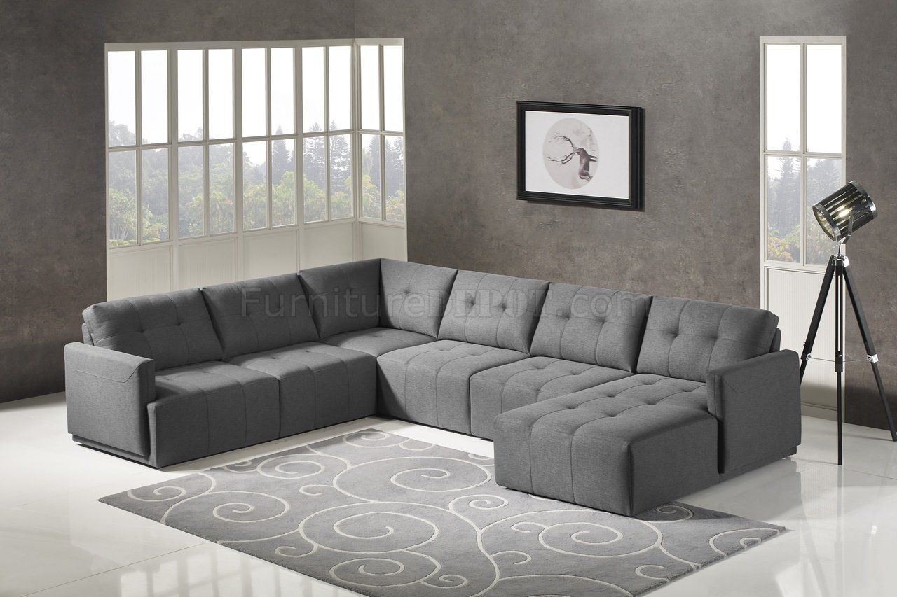 Colony Modular Sectional Sofa In Charcoal Fabric Within Paul Modular Sectional Sofas Blue (View 8 of 15)