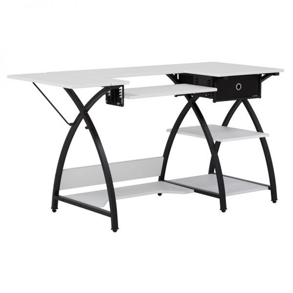 Comet Hobby / Sewing Machine Desk In Black / White – Item Inside Comet Tv Stands (Photo 5 of 15)