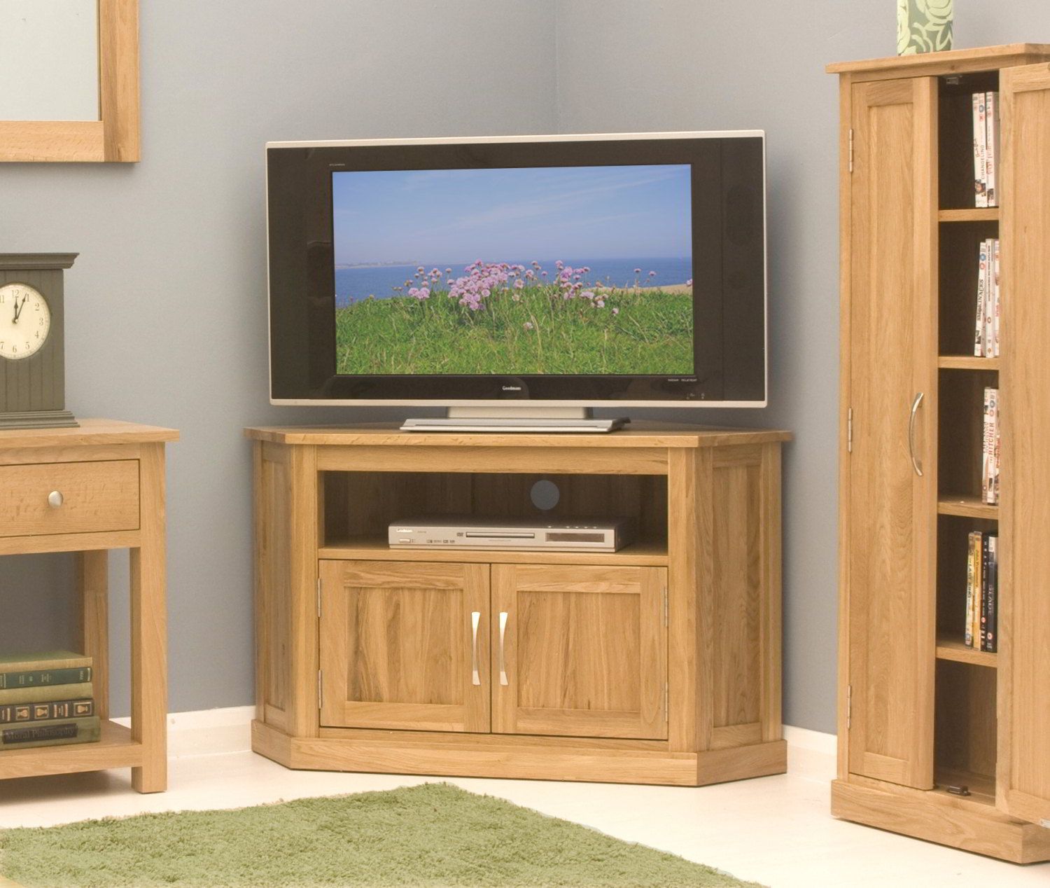 Conran Solid Oak Living Room Furniture Corner Television Throughout Living Room Tv Cabinets (View 10 of 15)