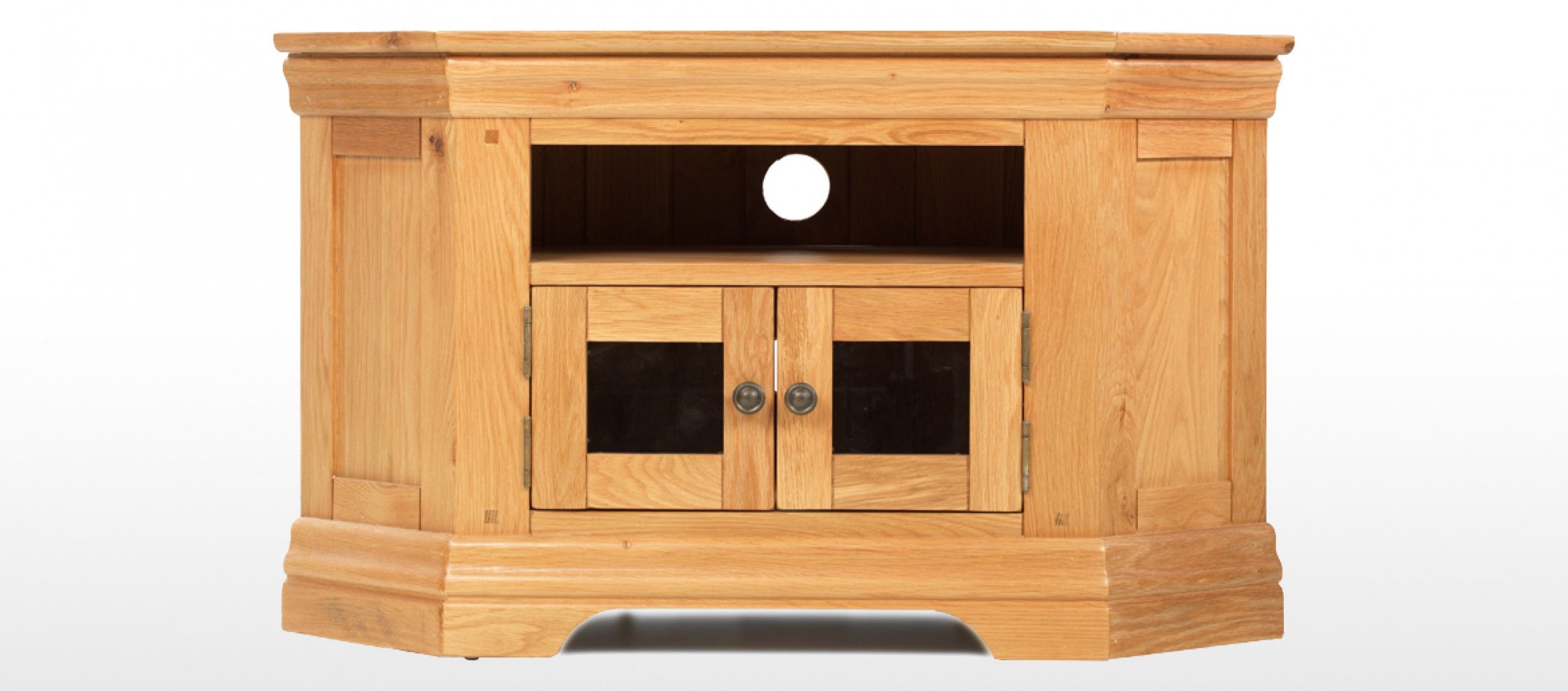 Constance Oak Corner Tv Cabinet | Quercus Living In Oak Corner Tv Cabinets (View 15 of 15)