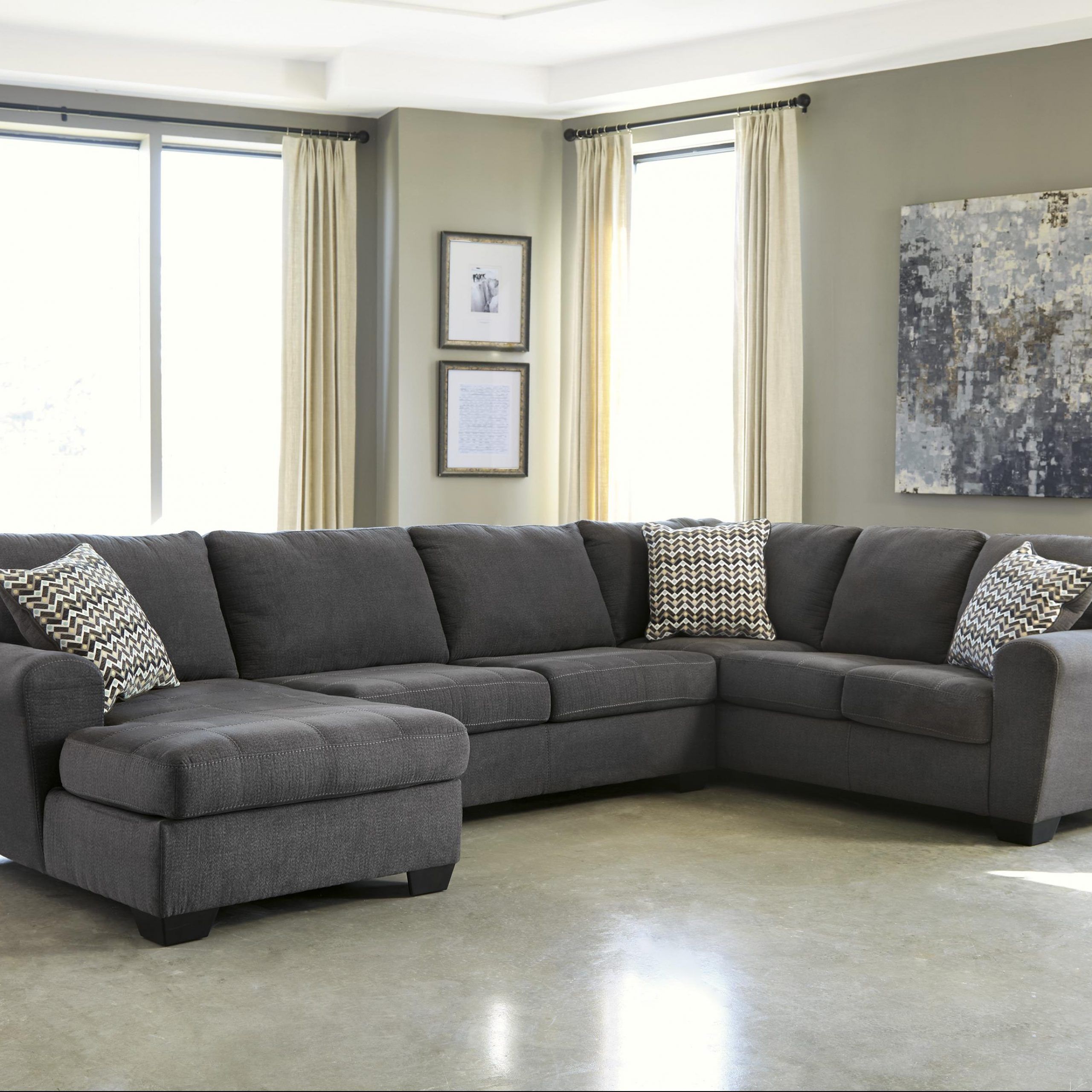 Contemporary 3 Piece Sectional With Left Chaise Regarding 4pc Crowningshield Contemporary Chaise Sectional Sofas (View 12 of 15)