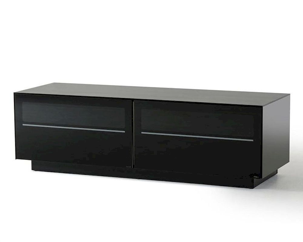 Contemporary Black Matte Lacquer Tv Stand 44ent8152 For Edgeware Black Tv Stands (View 10 of 15)