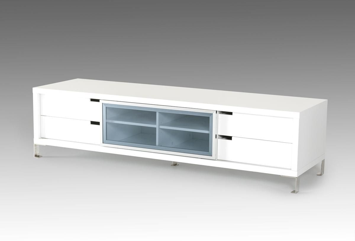 Contemporary Black Or White High Gloss Tv Stand Columbus Intended For White Tv Stands For Flat Screens (View 10 of 15)