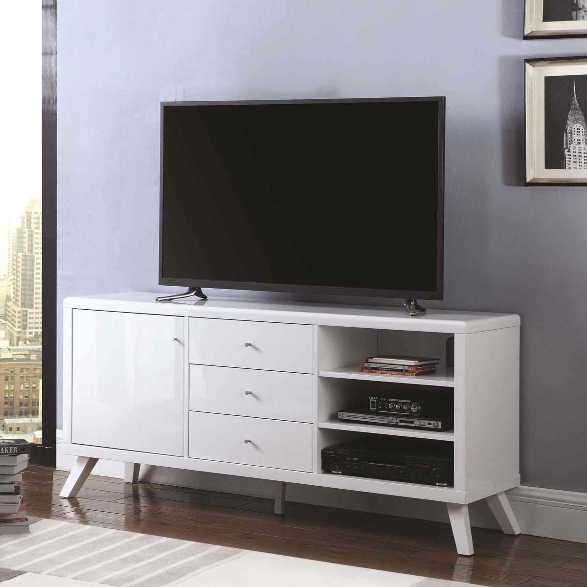 Contemporary High Gloss Tv Stand With Tv High Stands (View 10 of 15)