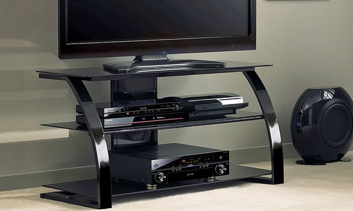 Contemporary Metal Tv Stands | Groupon Goods Throughout Tv Stands Over Cable Box (View 6 of 15)