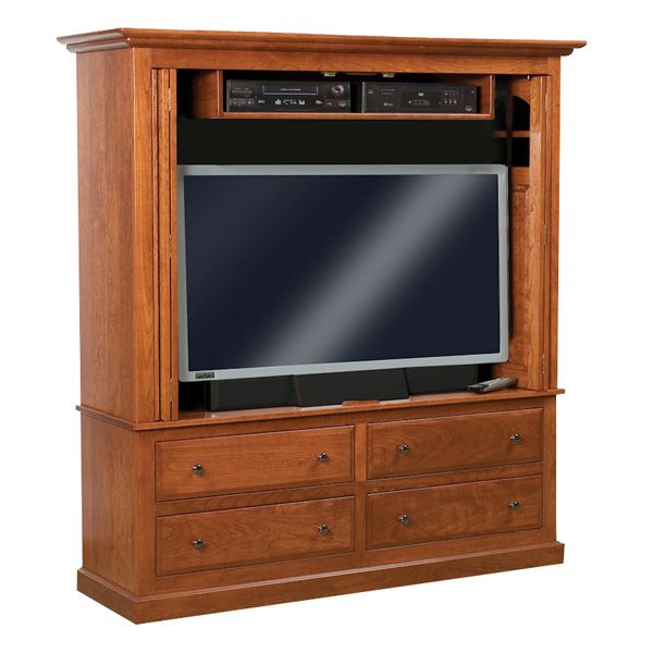 Contemporary Mission Enclosed Tv Cabinet | Shipshewana For Enclosed Tv Cabinets With Doors (Photo 6 of 15)