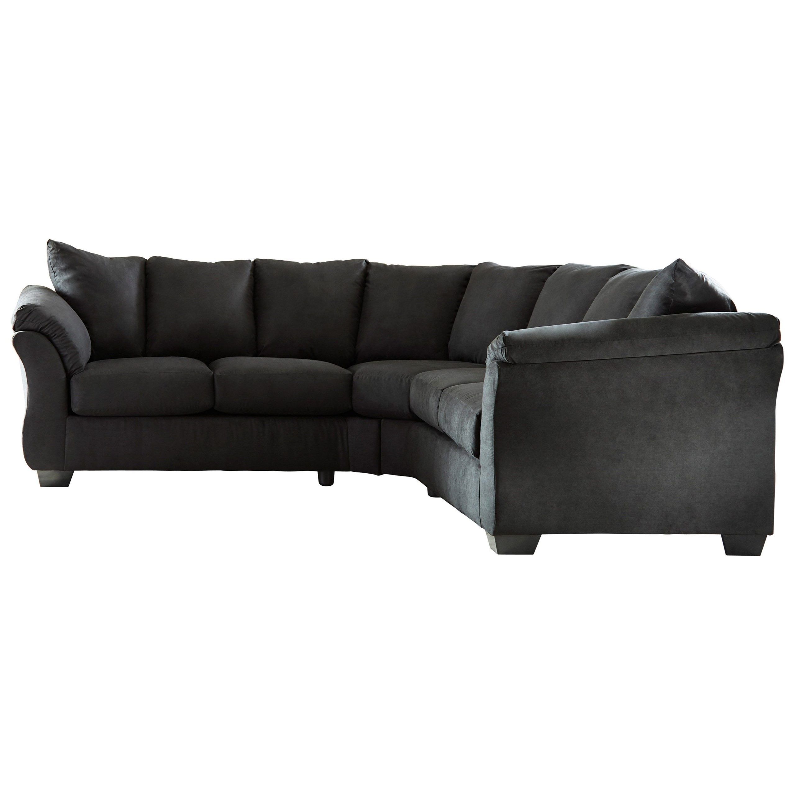 Contemporary Sectional Sofa With Sweeping Pillow Arms 104 With 2pc Burland Contemporary Sectional Sofas Charcoal (Photo 1 of 15)