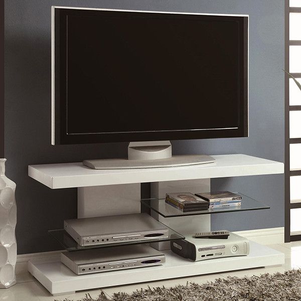 Contemporary Tv Stand In High Gloss White – Modern In Modern White Tv Stands (View 11 of 15)