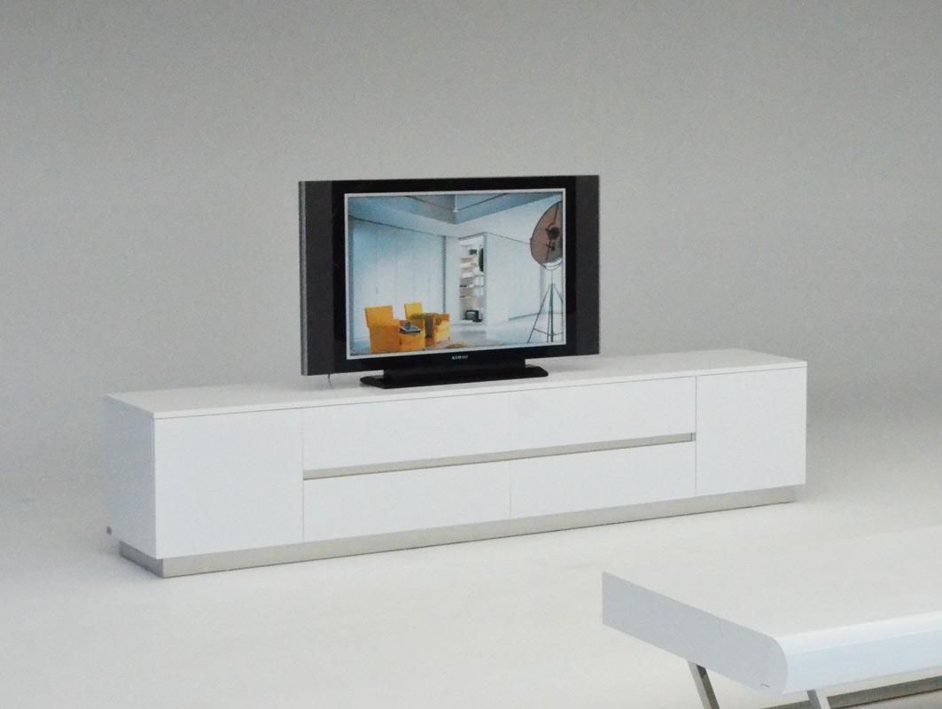 Contemporary White Crocodile Texture And Lacquer Tv Unit For Modern White Tv Stands (Photo 7 of 15)