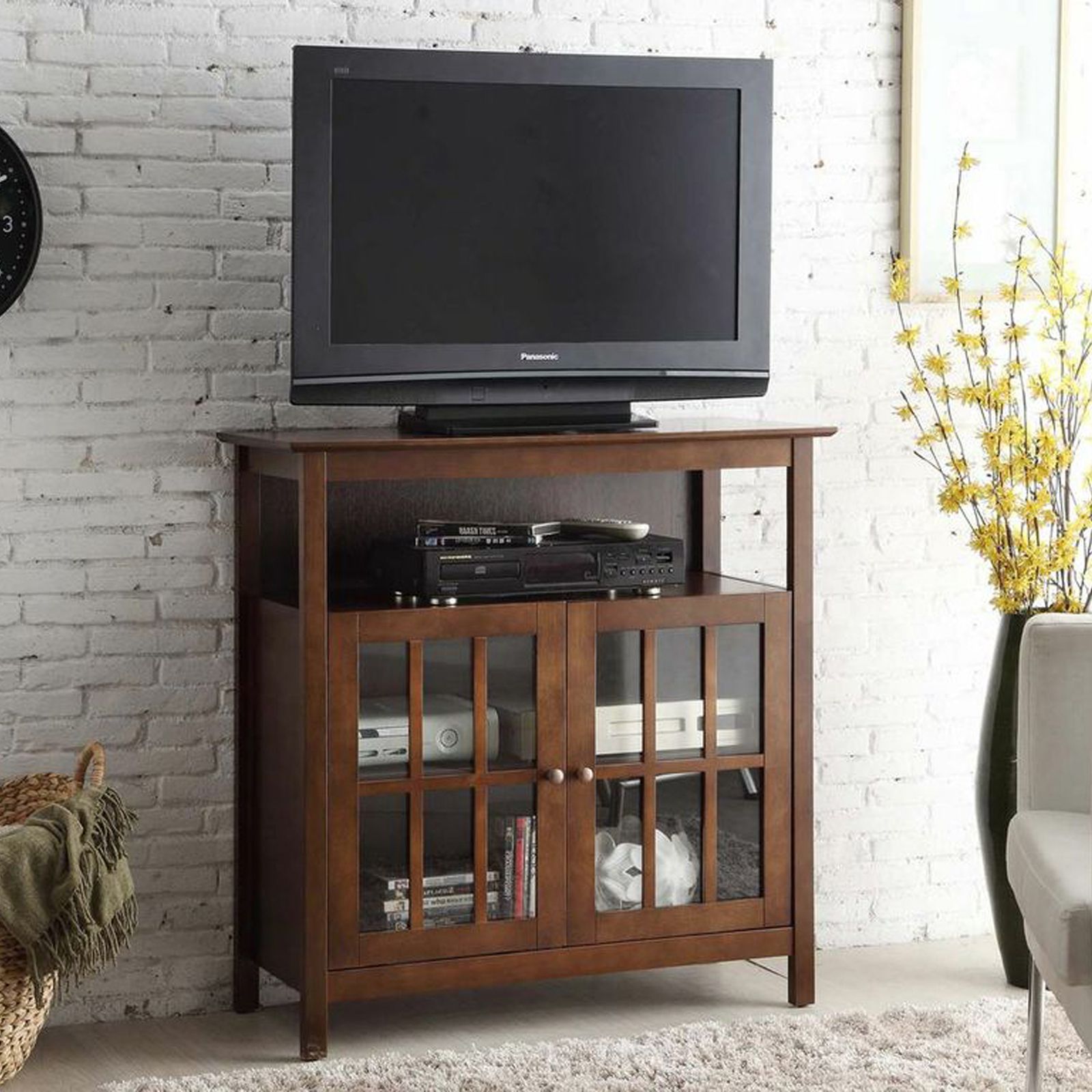 Convenience Concepts Big Sur Highboy Tv Stand – Tv Stands For Corner Entertainment Tv Stands (View 9 of 15)