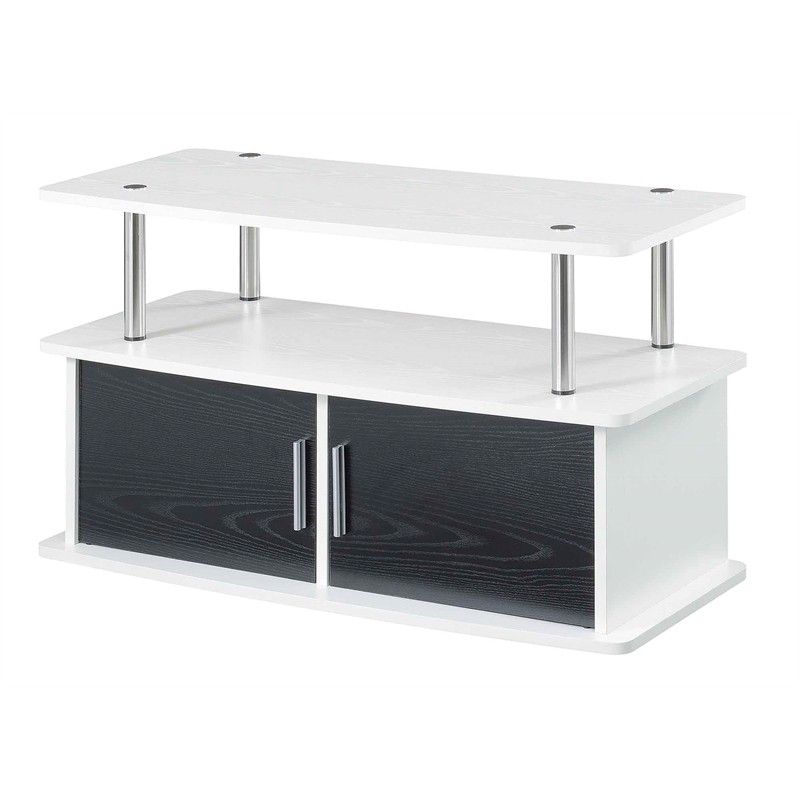 Convenience Concepts Designs2go 36" 2 Door Deluxe Tv Stand Within Cheap White Tv Stands (Photo 9 of 15)