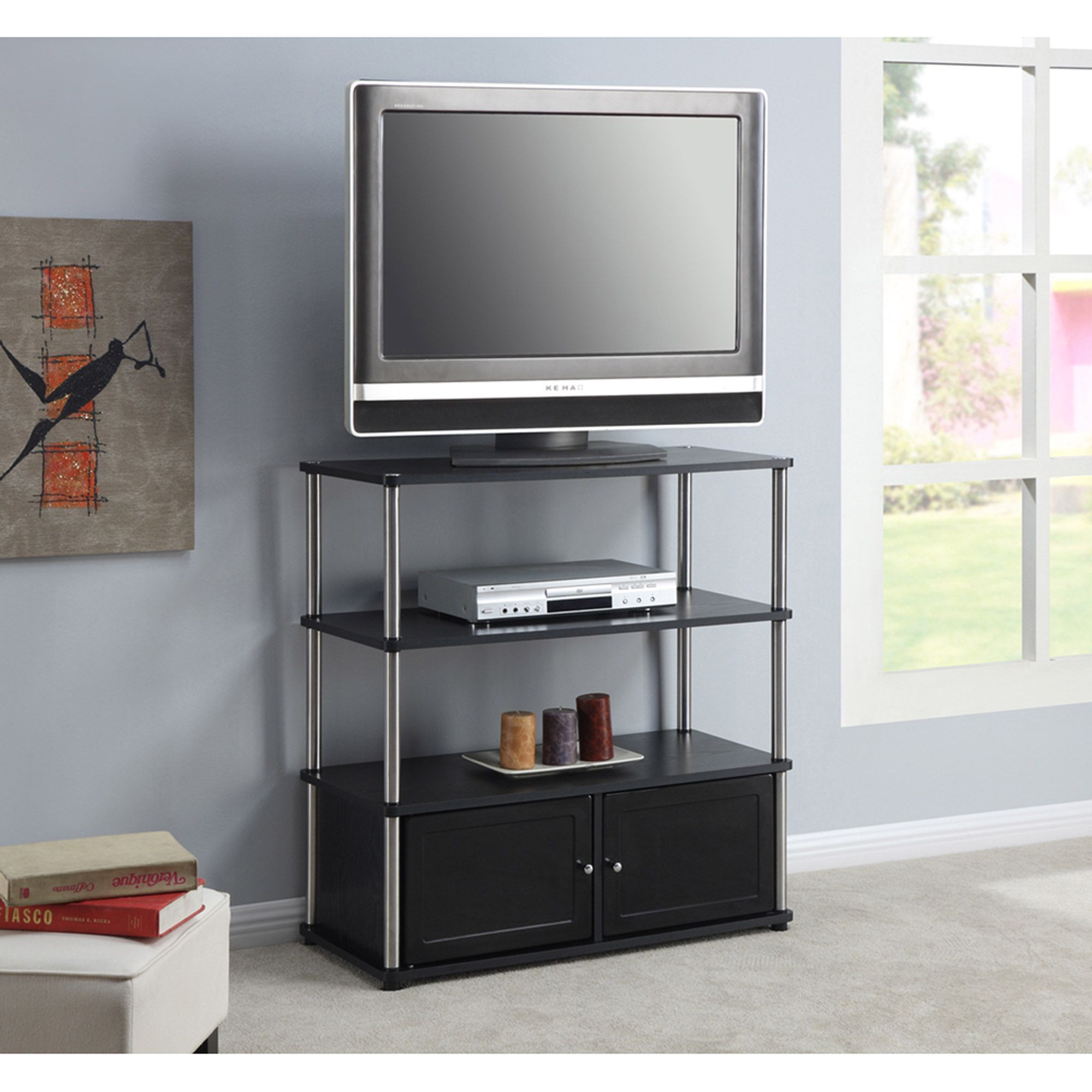 Convenience Concepts Designs2go Highboy Tv Stand, For Tvs With Caleah Tv Stands For Tvs Up To 50&quot; (Photo 9 of 15)