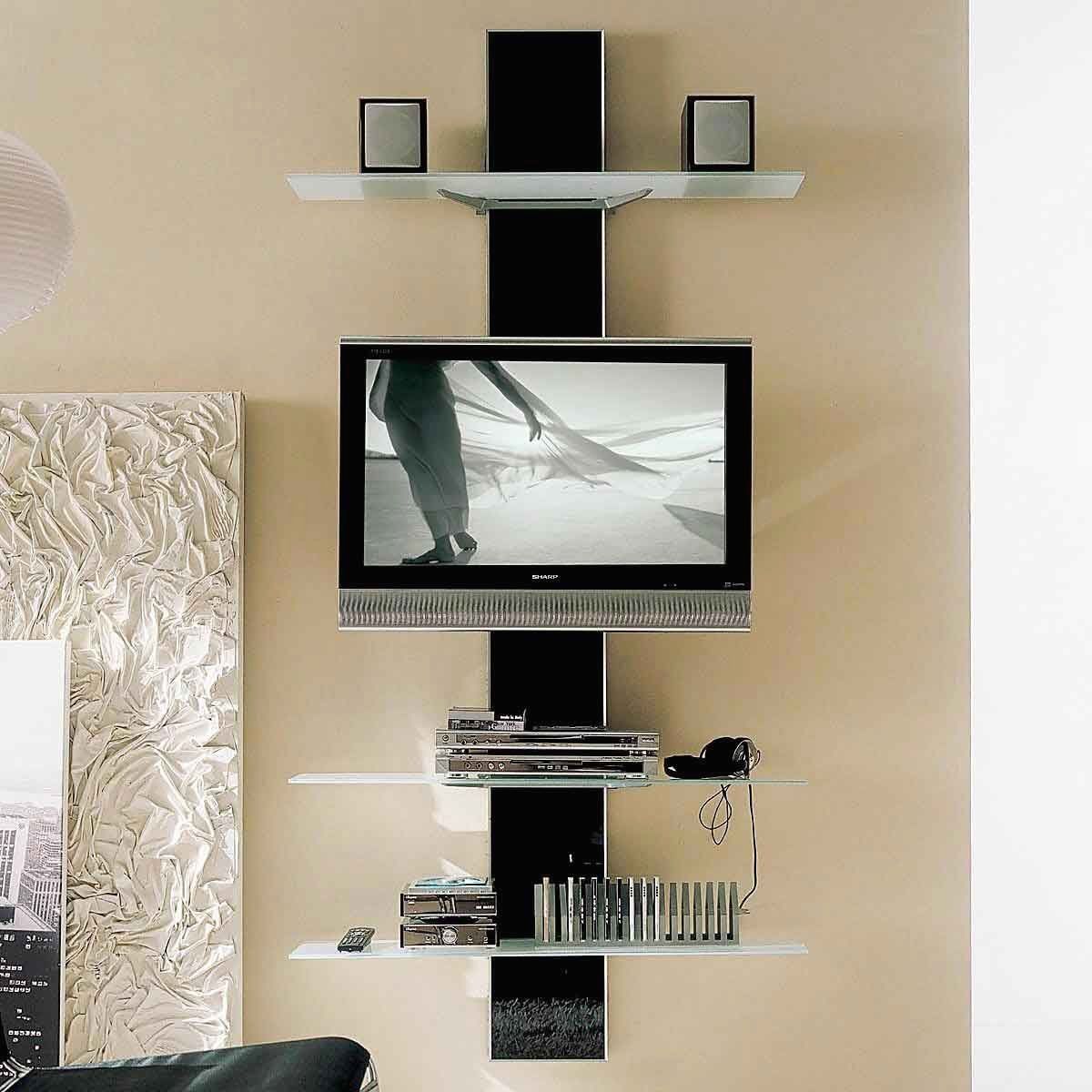 Cool Modern Vertical Tv Stands With Glass Display With Funky Tv Stands (Photo 12 of 15)
