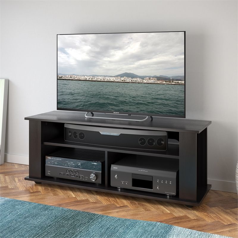 Corliving Bakersfield Tv Stand In Ravenwood Black – For Pertaining To Twila Tv Stands For Tvs Up To 55" (Photo 11 of 15)