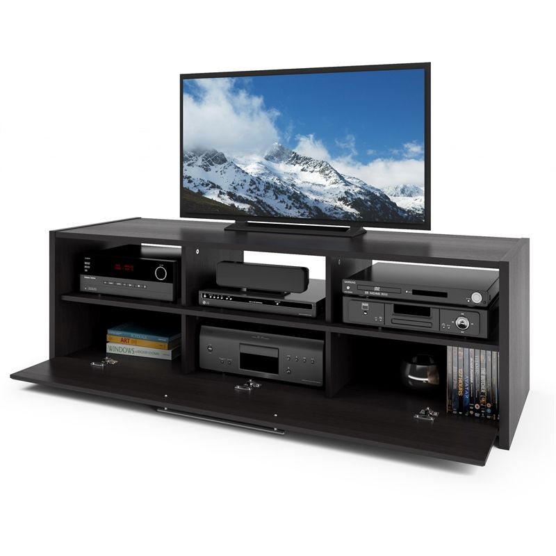 Corliving Naples Black Tv Stand – For Tvs Up To 65" – Tnp In Wolla Tv Stands For Tvs Up To 65&quot; (View 14 of 15)