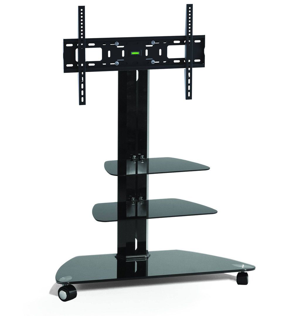 Corner Cantilever Tv Stand With Wheels 37 55 Inch With Cantilever Glass Tv Stand (View 1 of 15)