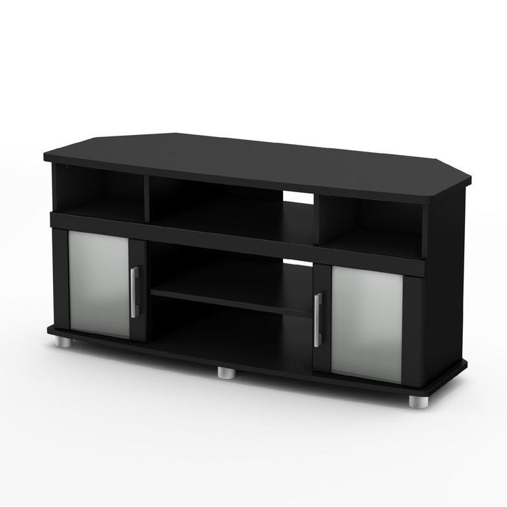 Corner Tv Stand Flat Screen Entertainment Center Media Inside Wood And Glass Tv Stands For Flat Screens (View 7 of 15)