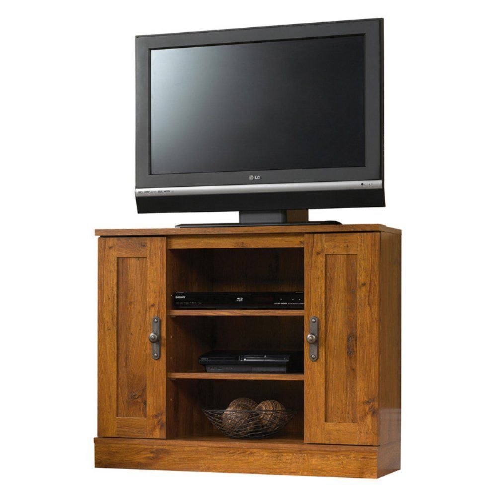 Corner Tv Stand Flat Screen Entertainment Wood Oak Center Throughout Oak Tv Cabinets For Flat Screens (View 12 of 12)
