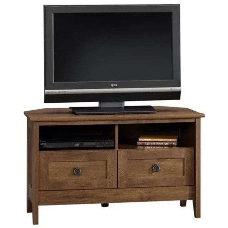 Corner Tv Stand In Oiled Oak – 410627 Regarding Unique Corner Tv Stands (View 8 of 15)
