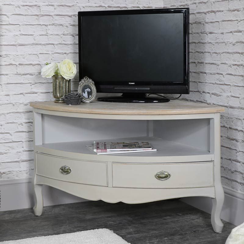 Corner Tv Unit – Albi Range – Melody Maison® Intended For Compton Ivory Corner Tv Stands With Baskets (View 3 of 15)