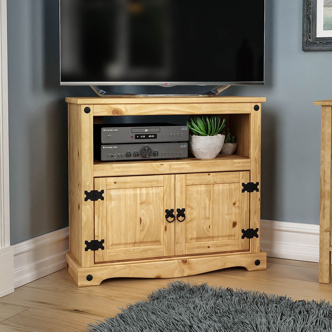 Corona Panama Tv Cabinet Media Dvd Unit Solid Pine Wood Intended For Panama Tv Stands (View 14 of 15)