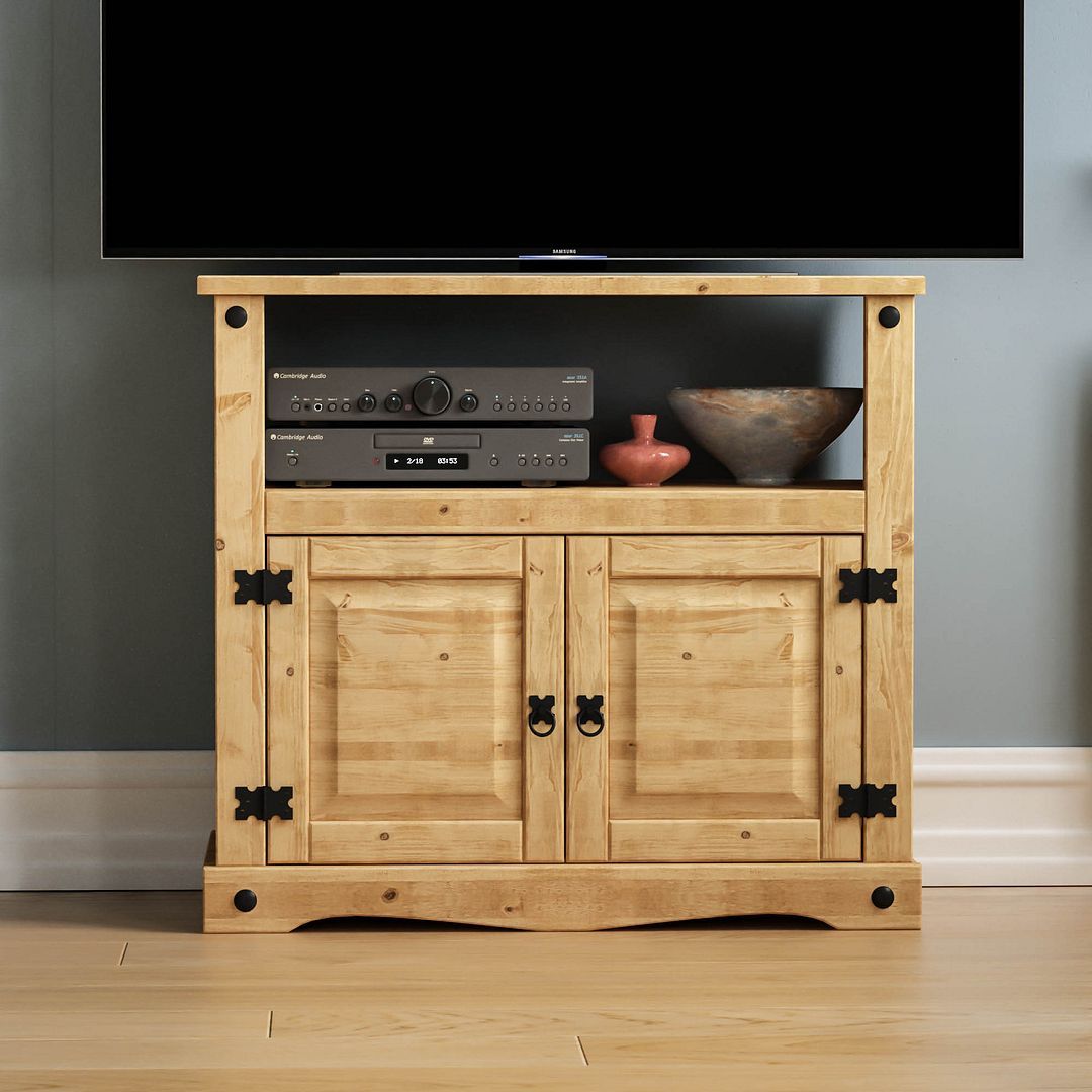 Corona Panama Tv Cabinet Media Dvd Unit Solid Pine Wood Within Panama Tv Stands (View 3 of 15)
