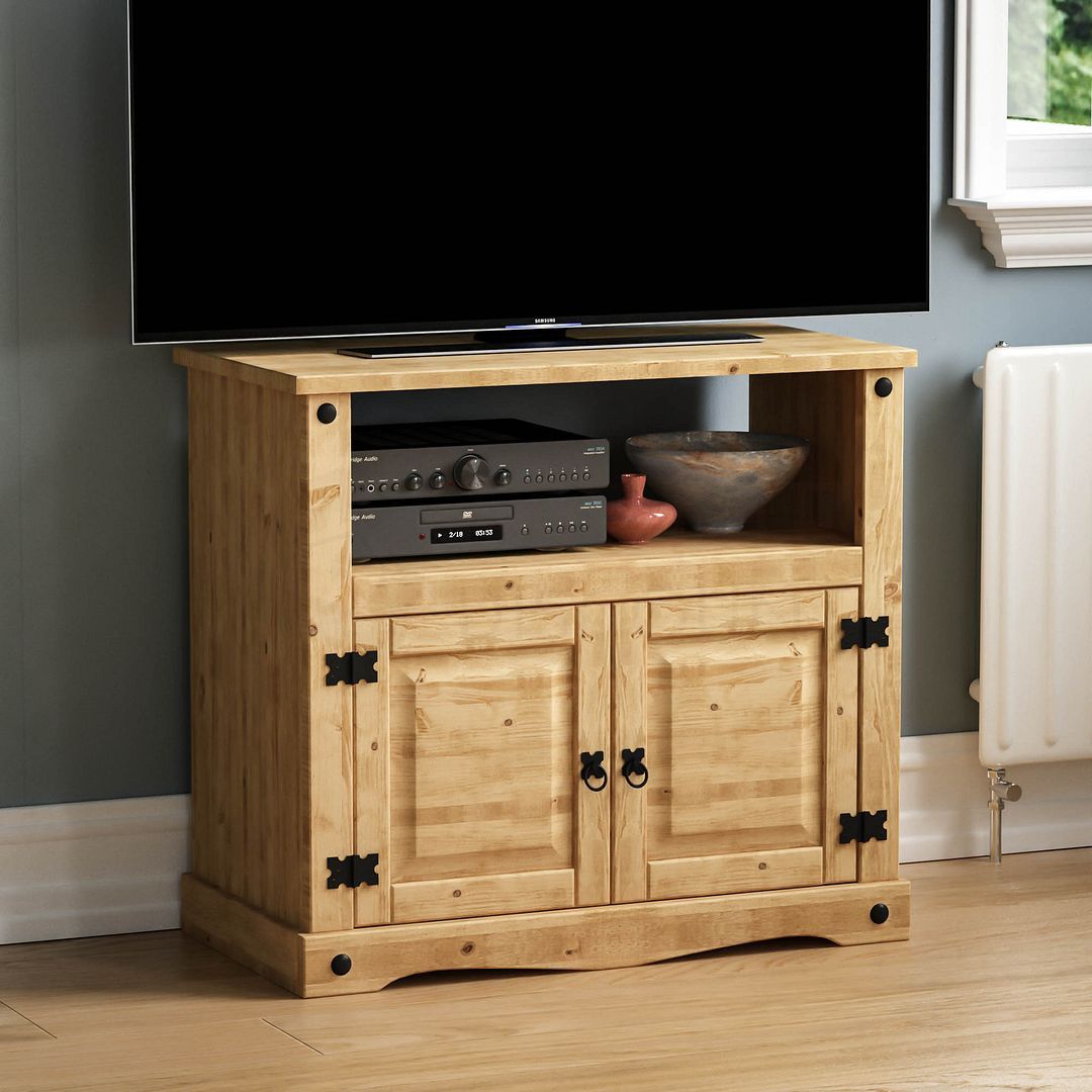 Corona Tv Unit Entertainment Cabinet Display Storage Stand With Corona Pine 2 Door 1 Shelf Flat Screen Tv Unit Stands (Photo 13 of 15)