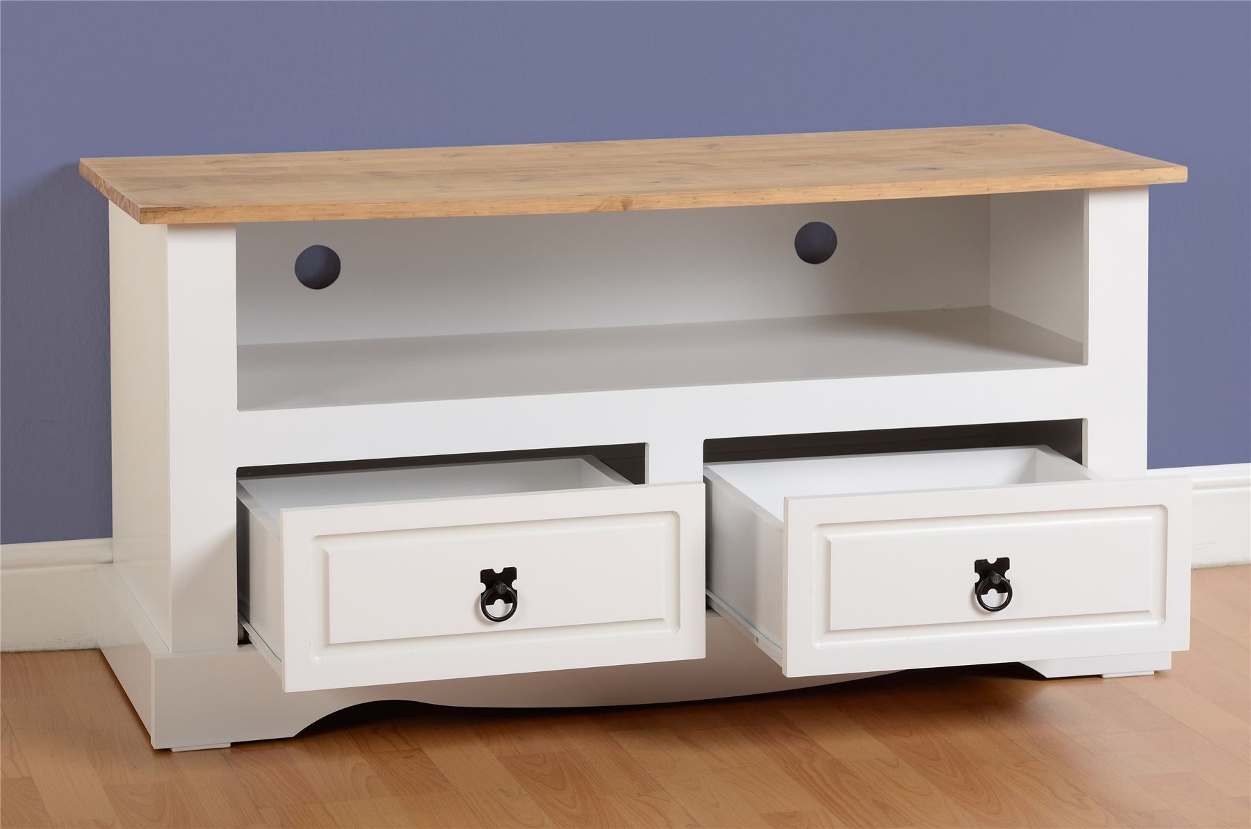 Corona White Tv Unit – 2 Drawers | Living Furniture | Fads Pertaining To Corona Tv Stands (View 12 of 15)