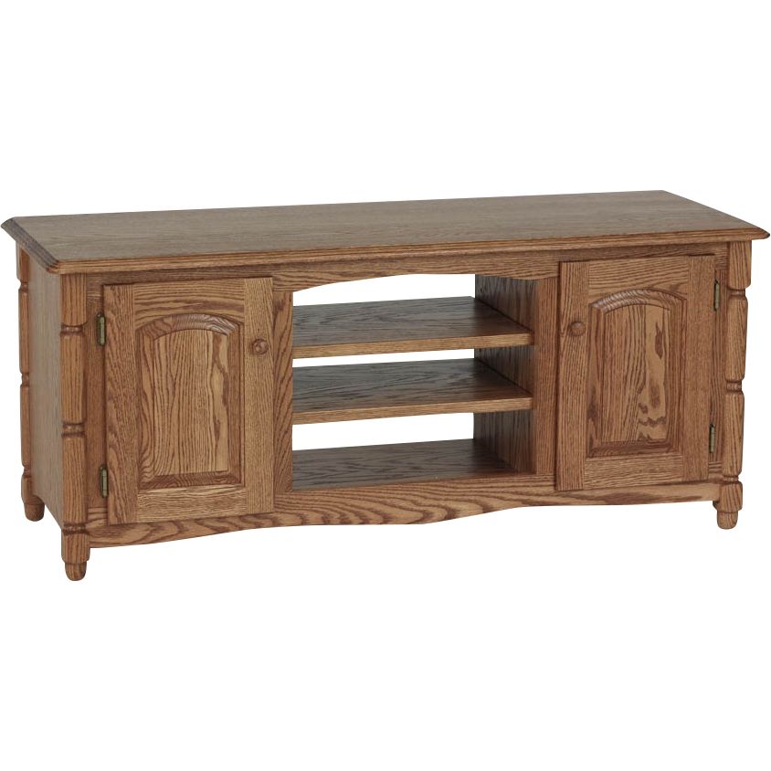Country Solid Wood Oak Tv Stand W/cabinet – 51" – The Oak Intended For Country Tv Stands (View 12 of 15)