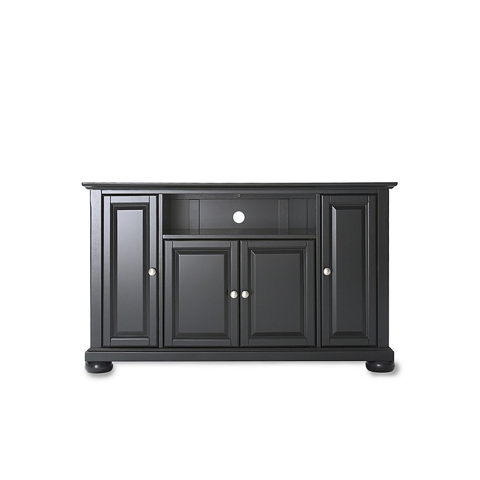 Crosley Alexandria 48" Tv Stand In Black | Tv Stand Inside Mission Corner Tv Stands For Tvs Up To 38" (View 8 of 15)