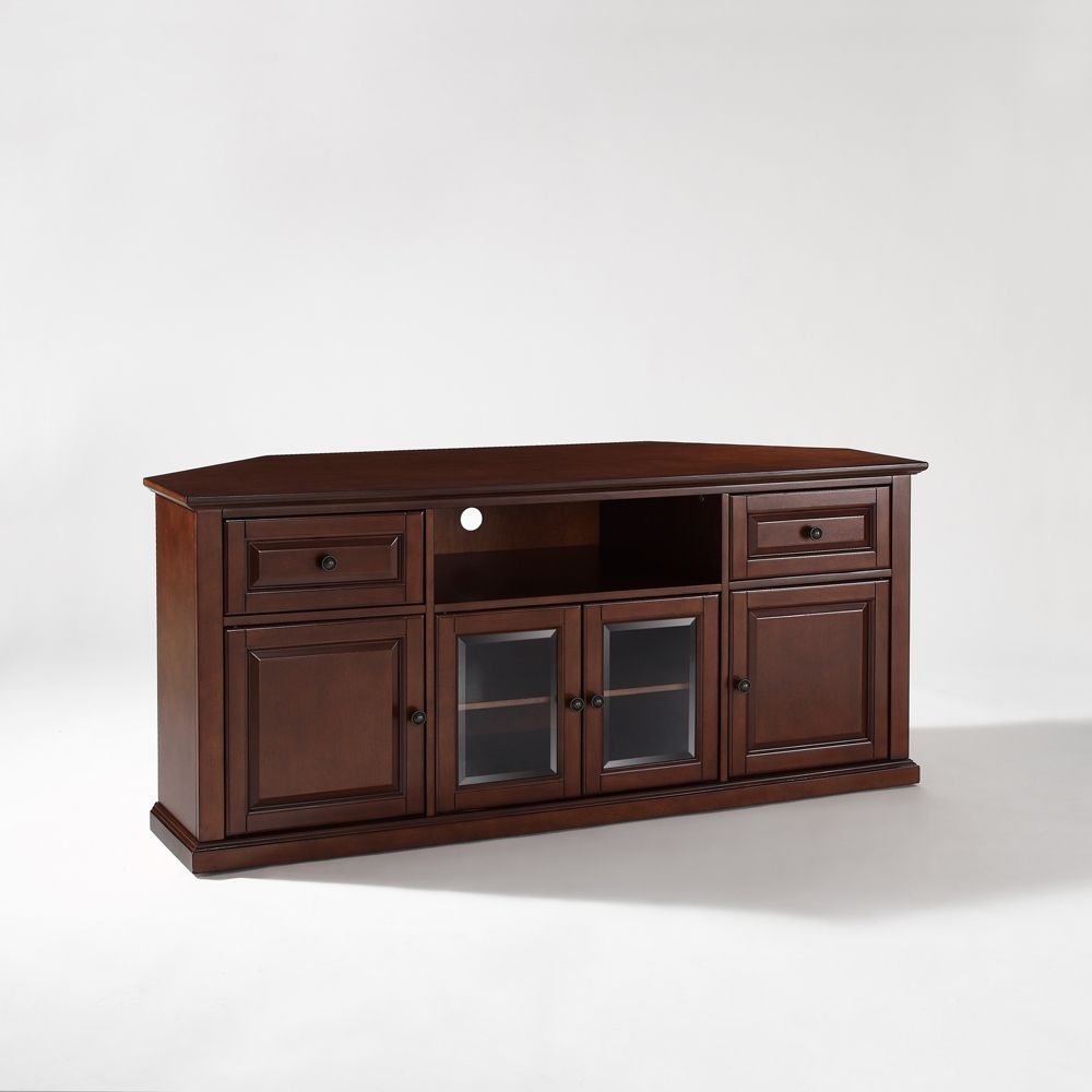 Crosley Furniture – 60" Corner Tv Stand In Vintage Within Tv Stands Rounded Corners (View 9 of 15)