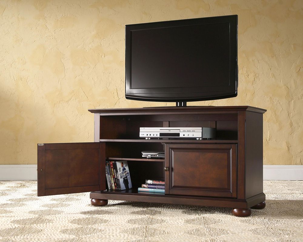 Crosley Furniture – Alexandria 42" Tv Stand In Vintage In Mahogany Tv Stands Furniture (View 6 of 15)