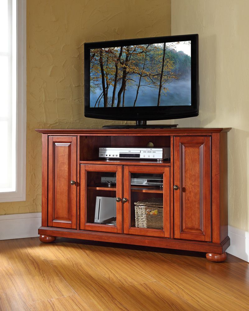 Crosley Furniture – Alexandria 48" Corner Tv Stand In With Hex Corner Tv Stands (View 2 of 15)