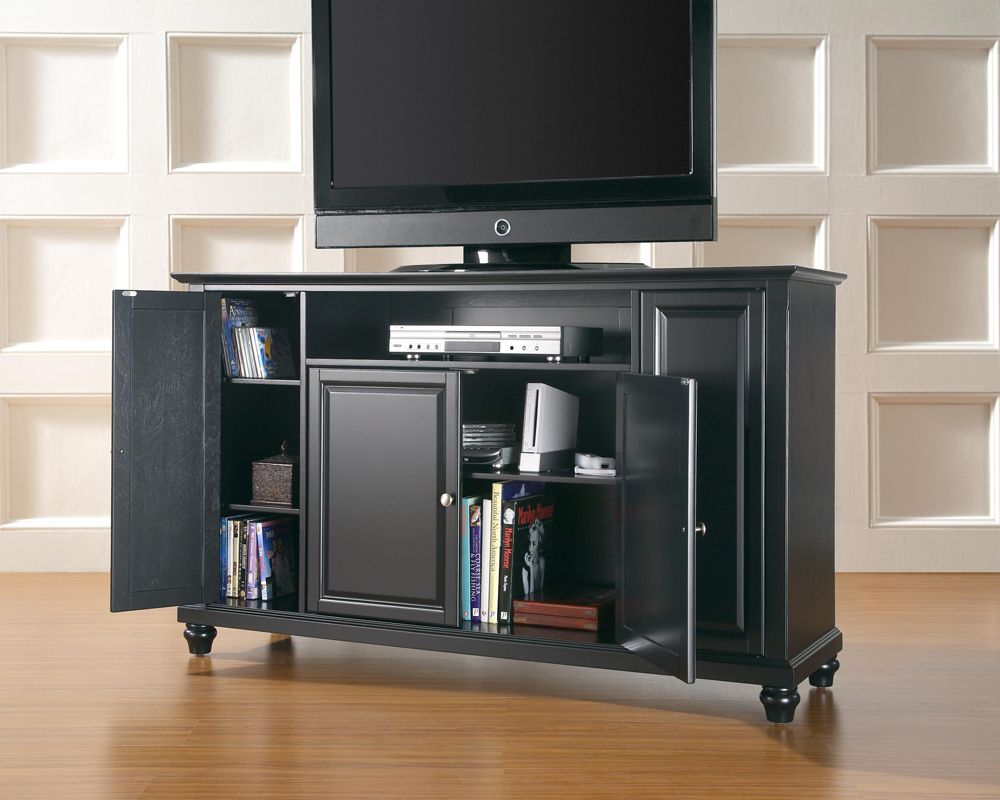 Crosley Furniture – Cambridge 60" Tv Stand In Black Finish Within Black Tv Stands (Photo 15 of 15)