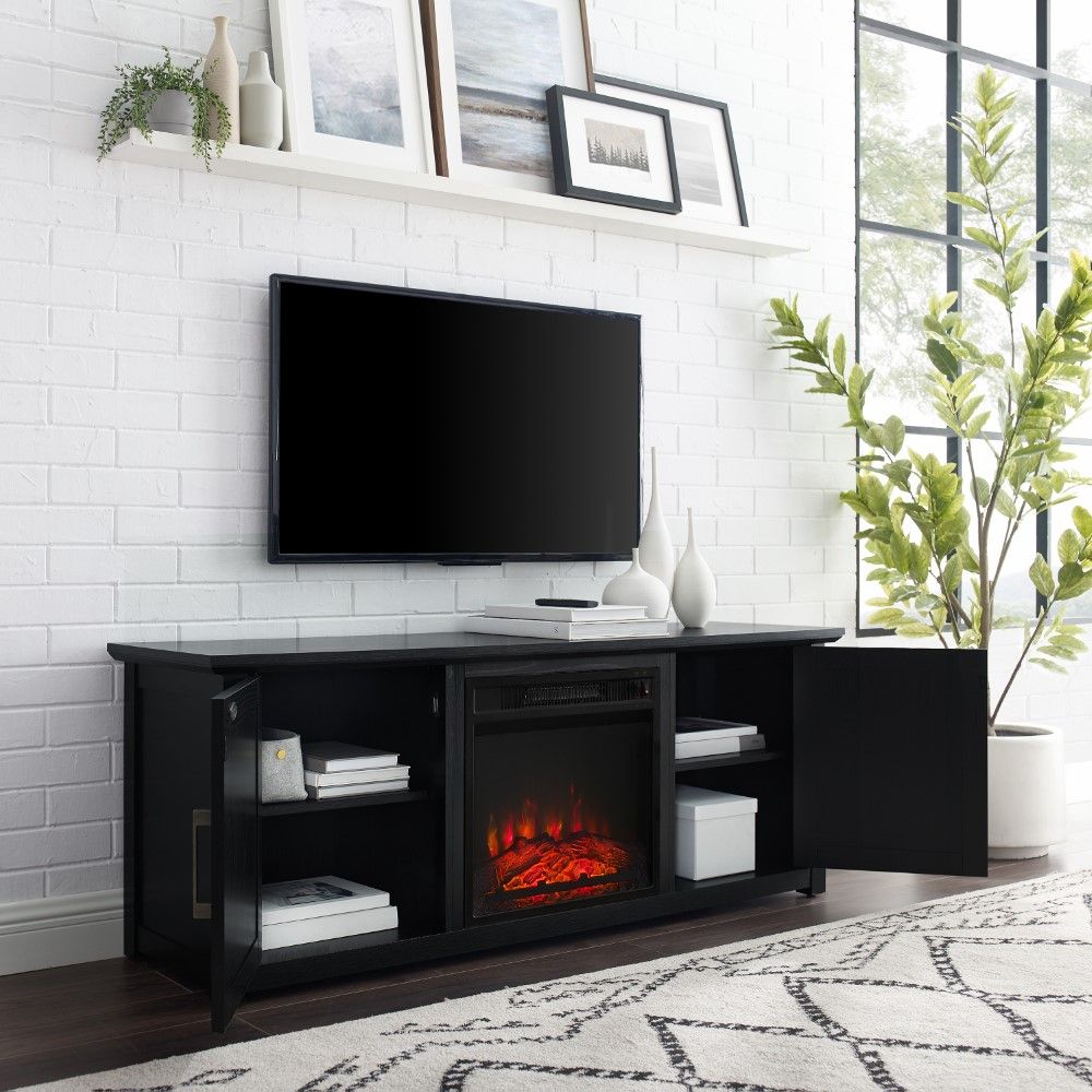 Crosley Furniture – Camden 58" Low Profile Tv Stand With For Modern Low Profile Tv Stands (View 3 of 15)