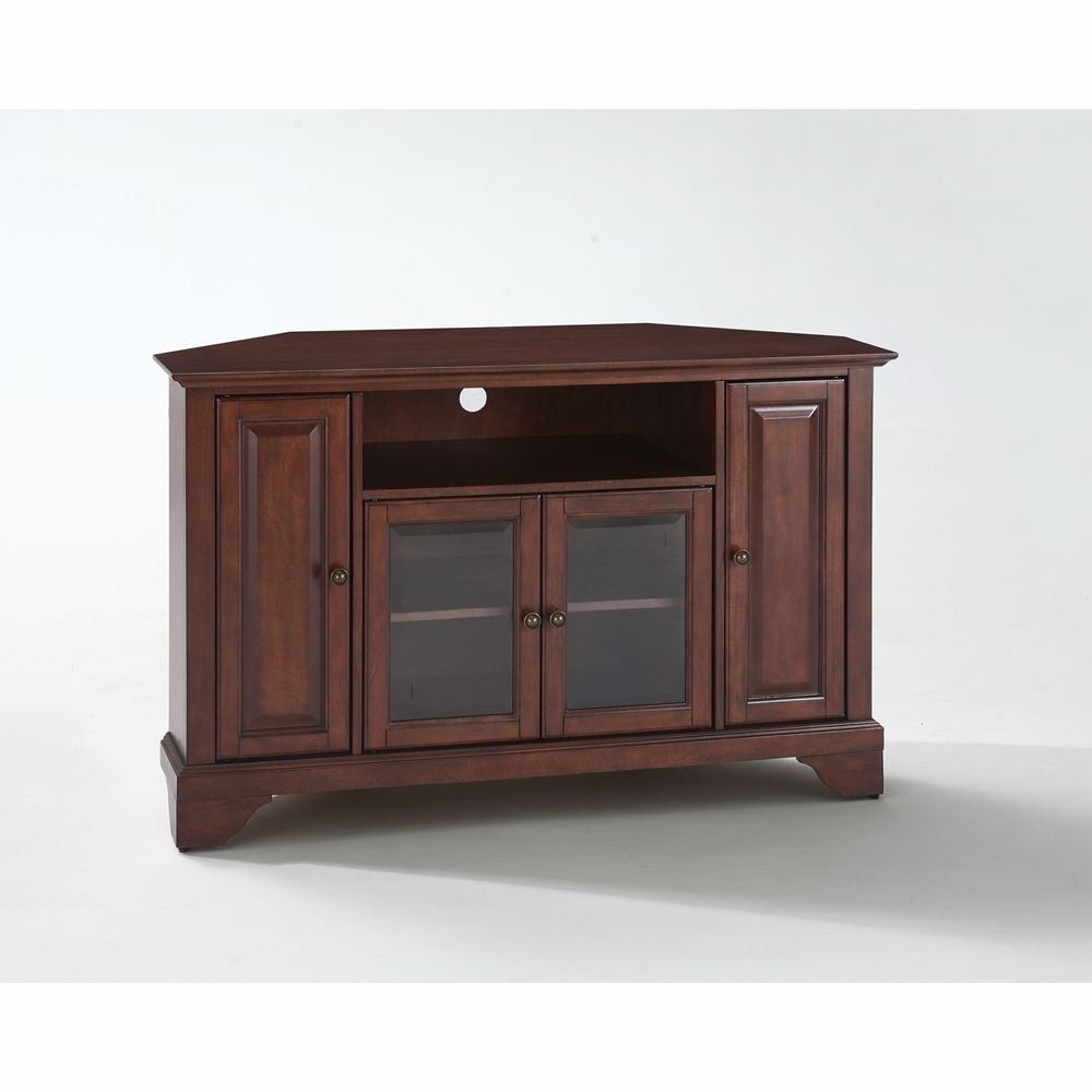 Crosley Furniture – Lafayette 48" Corner Tv Stand In With Mahogany Corner Tv Cabinets (View 8 of 15)