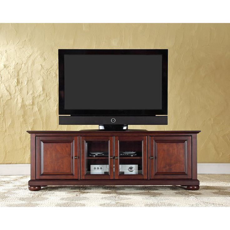 Crosley Kf10005ama Alexandria 60" Low Profile Tv Stand Intended For Alexandria Corner Tv Stands For Tvs Up To 48" Mahogany (View 10 of 15)