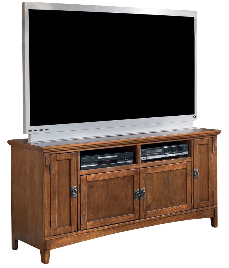 Cross Island Large Tv Stand In Medium Brown Oak Stain Inside Large Oak Tv Stands (View 7 of 15)