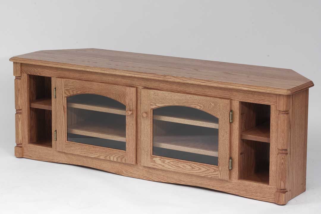 Custom Solid Wood Tv Stand Country Oak Plasma Lcd Corner With Maple Tv Stands For Flat Screens (Photo 9 of 15)